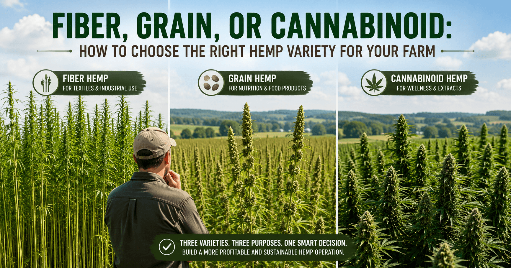 Fiber, Grain, or Cannabinoid: How to Choose the Right Hemp Variety for Your Farm